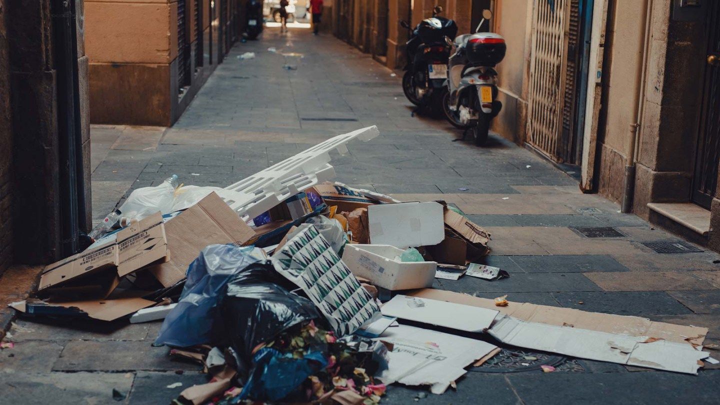 An illegal dumping site in a Chicago neighborhood