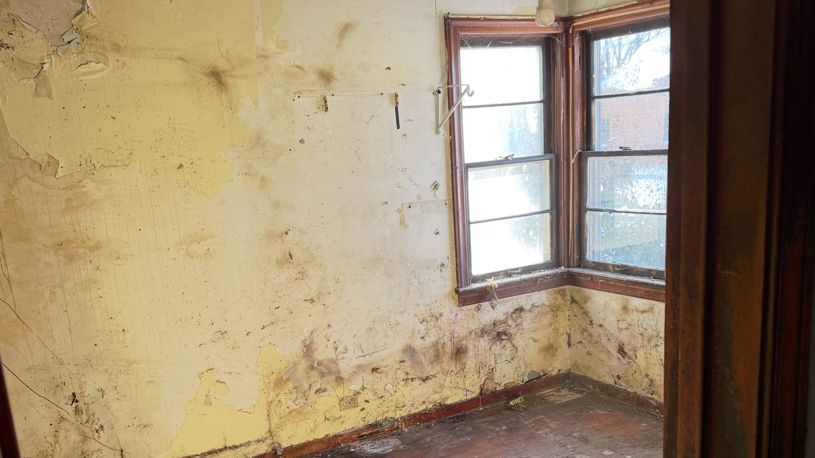 The same room fully cleared and swept after the hoarding cleanout